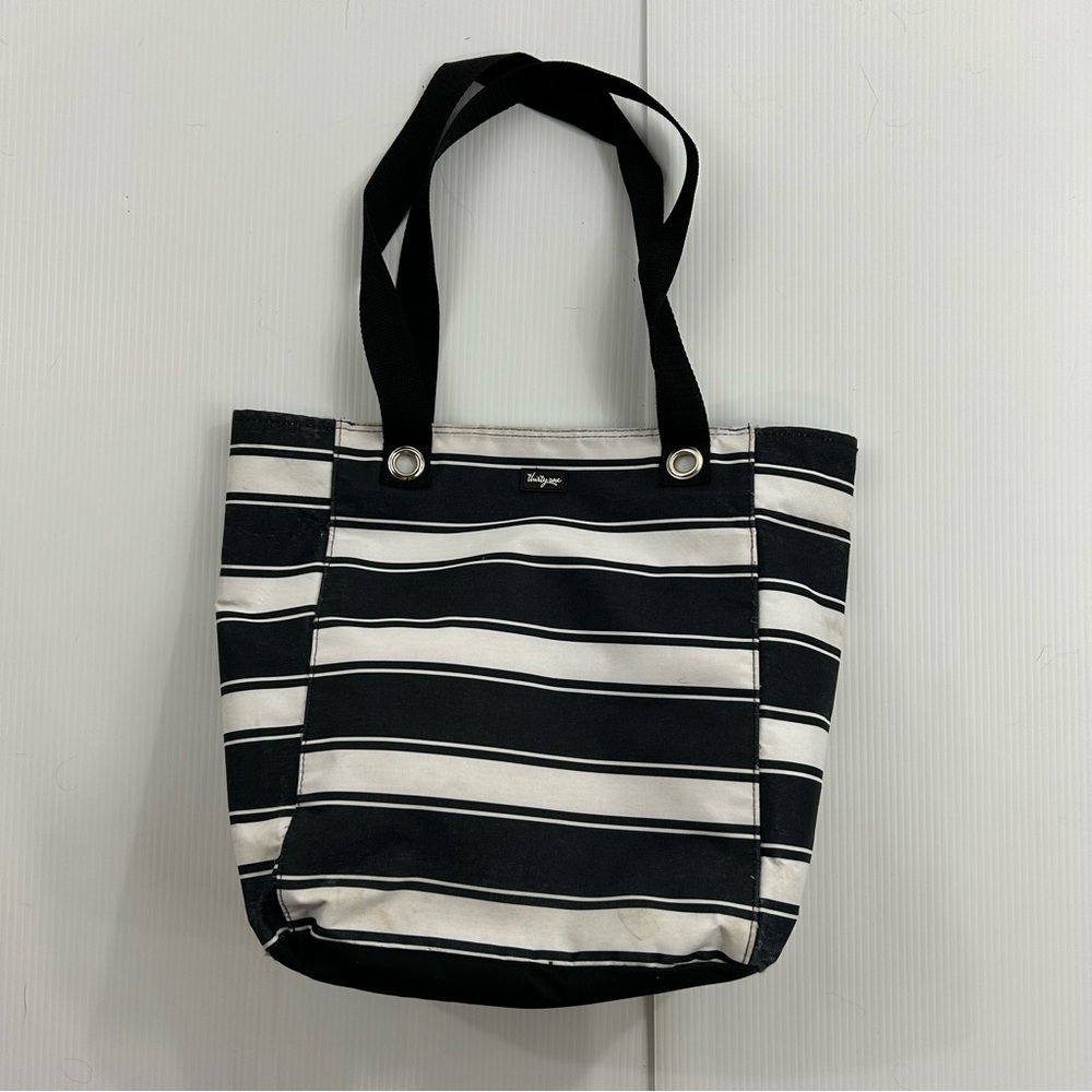 38. Thirty-One Black‎ and White Striped Tote
